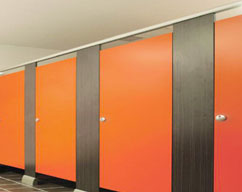 Compact Laminate Toilet Cubicle Partition